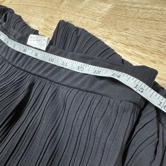 Max Mara Leisure NWOT Cacio Black Trousers Size XL High Rise Pleated Wide Leg - Picture 8 of 10